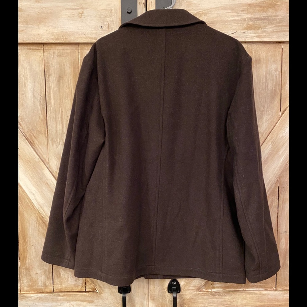 Hugo Boss Men Cashmere and Wool Three Button Duster 42R Dark Brown - Picture 6 of 8
